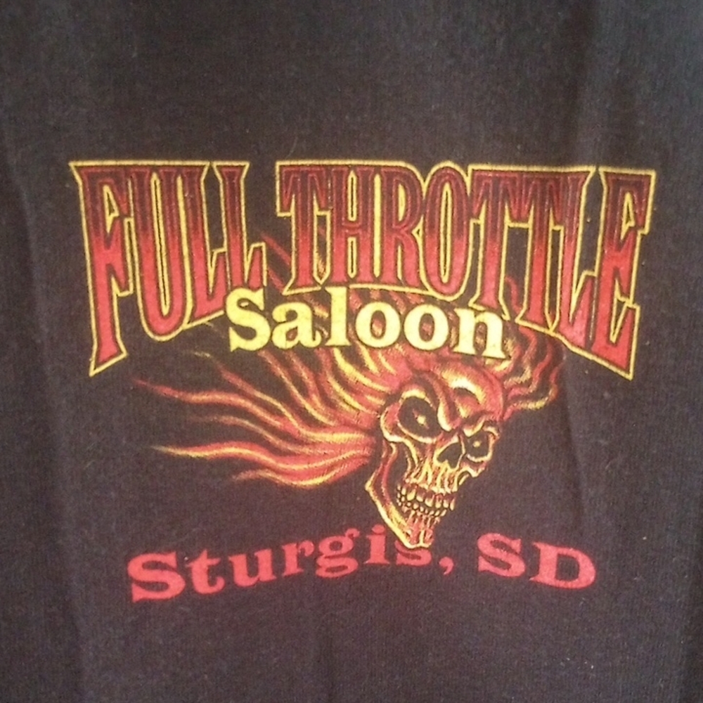 XL Vintage Full Throttle Saloon Collectible Motorcycle Shirt. Sturgis, SD